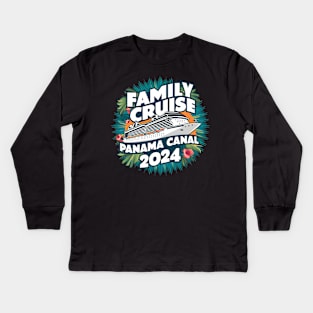 Family Cruise Panama Canal 2024 Family Matching Couple Tee Kids Long Sleeve T-Shirt